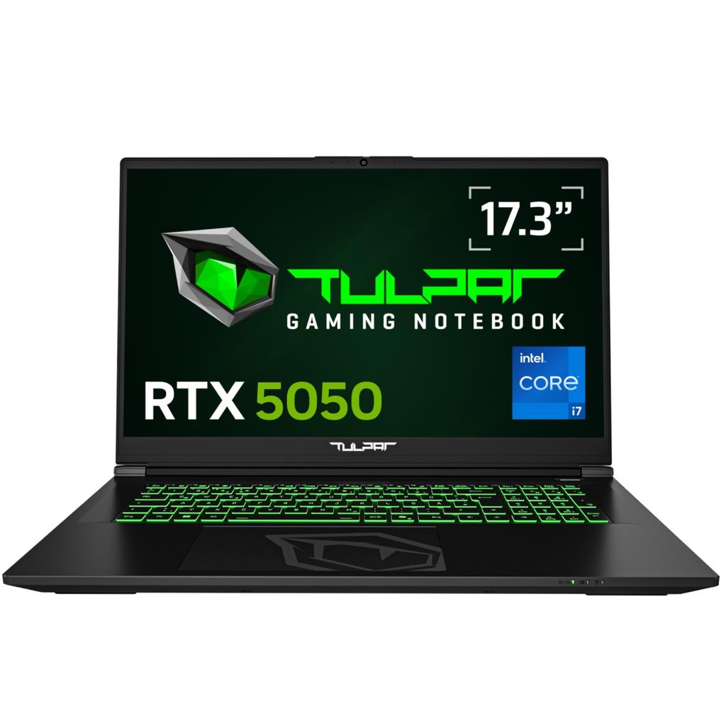 TULPAR A7 V16.2 Gaming Laptop | 17,3'' FHD 1920X1080 144Hz IPS LED-Display | Intel Core i7 13700HX | 16 GB RAM | 1 TB SSD | RTX 5050 | Windows 11