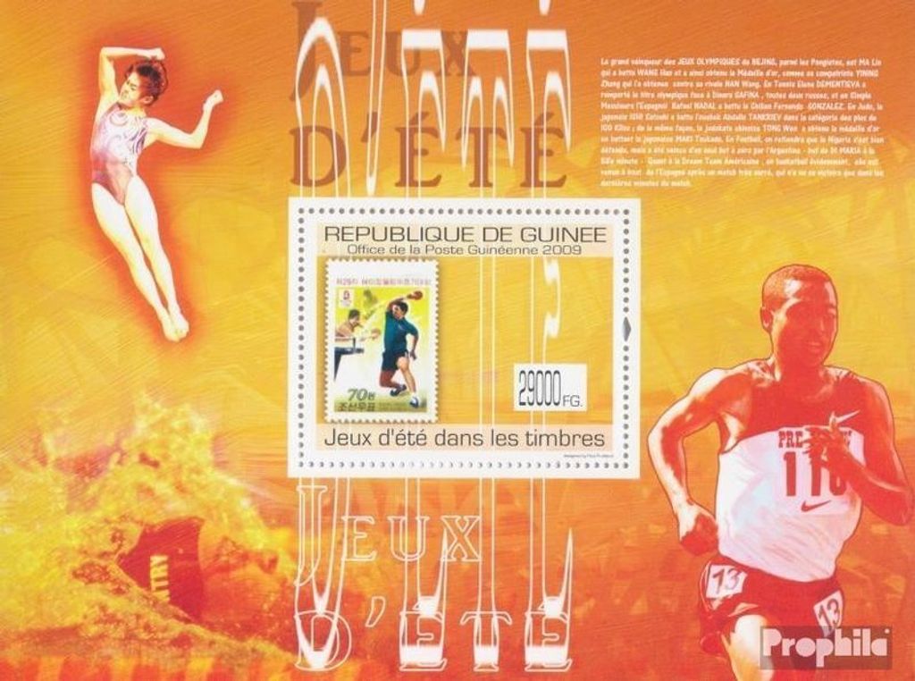 Briefmarken Guinea 2009 Mi Block 1775 (kompl. Ausgabe) postfrisch Sommerspiele auf Briefmarken
