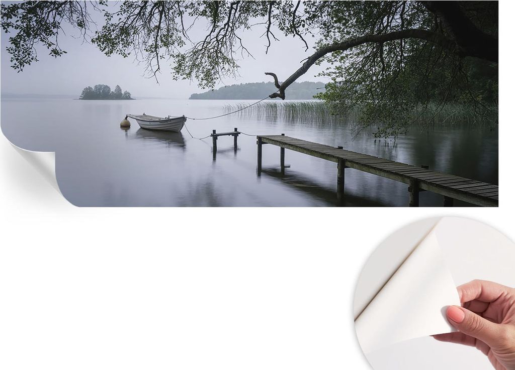 Selbstklebende Wandtapete - Dekorative Tapete für Wohnzimmer - Klebefolie für Wandbilder - Tapetenfolie für Wanddekoration - 208x146 cm - Ein ru...