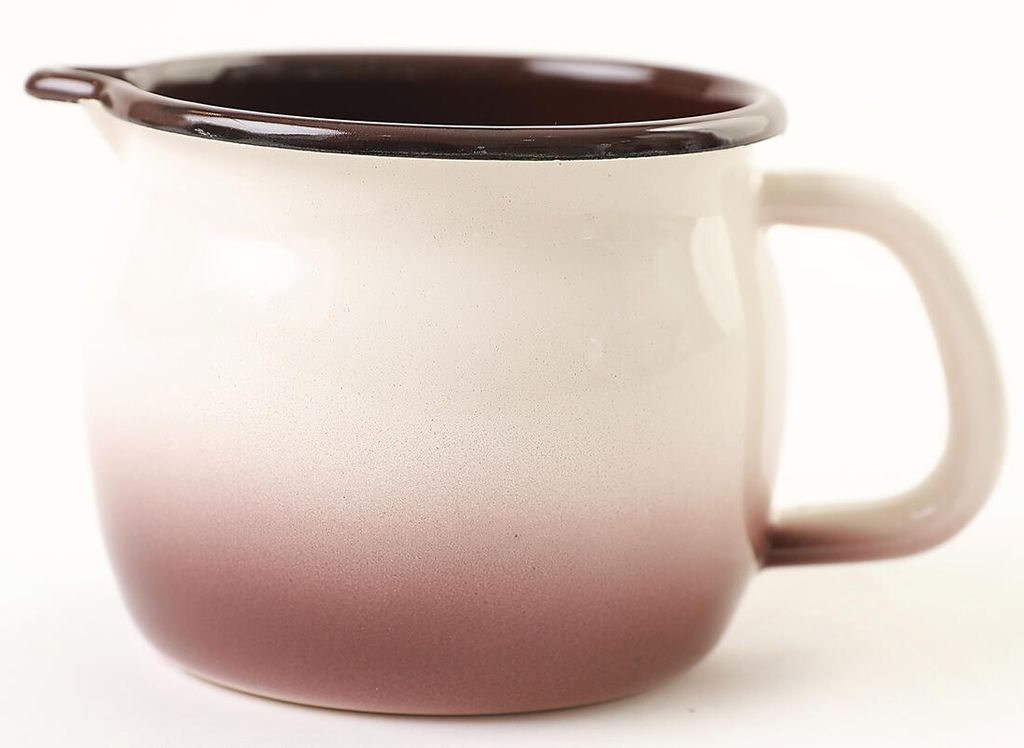 kubek emaliowany z dzióbkiem średnica 10cm 0,8l CAPUCCINO Zdjęcie produktu 