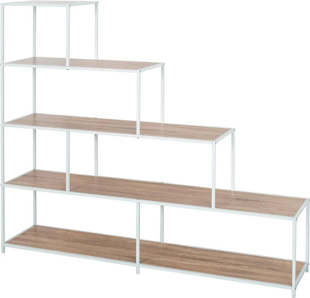 Grand Meuble de Rangement Versa Blanc 150 cm pour Livres et Décoration