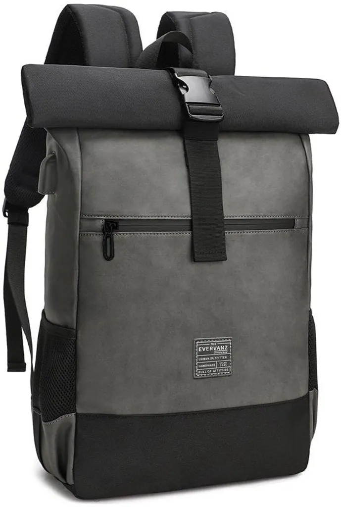 Sac à dos ordinateur avec fermeture enroulée imperméable pour homme