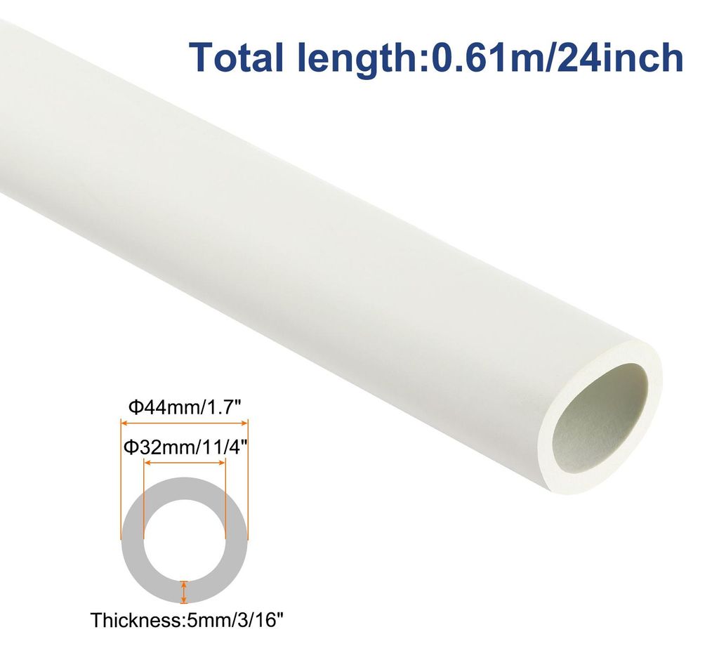 61cm Rohrisolierung Schaumstoff, Durchmesser 32mm Isolierst?rke 6mm Heizungsrohr Verkleidung fš¹r Fitnessger?te, Rohre, Handhaben (Wei?)