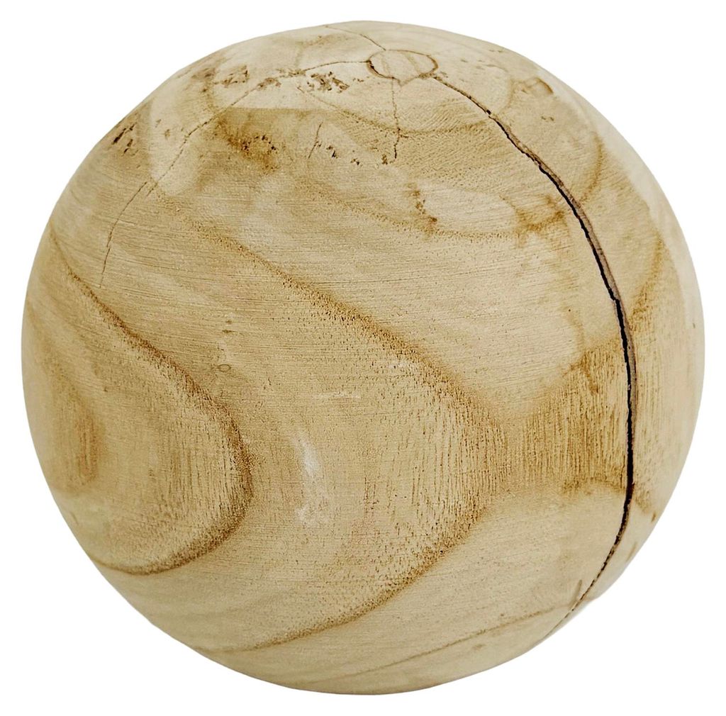 Dřevěná dekorace Koule Style Raw 15 cm - Paulovnie s Obrázek produktu 