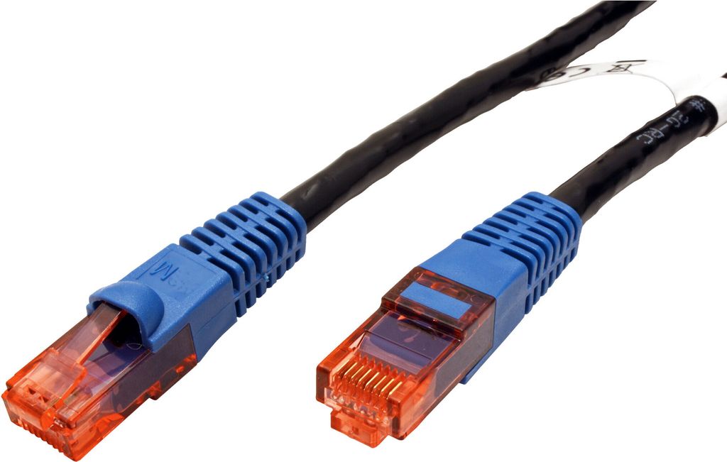 Venkovní síťový kabel CAT 6, U/UTP, černý - délka: 50,0 m Obrázek produktu