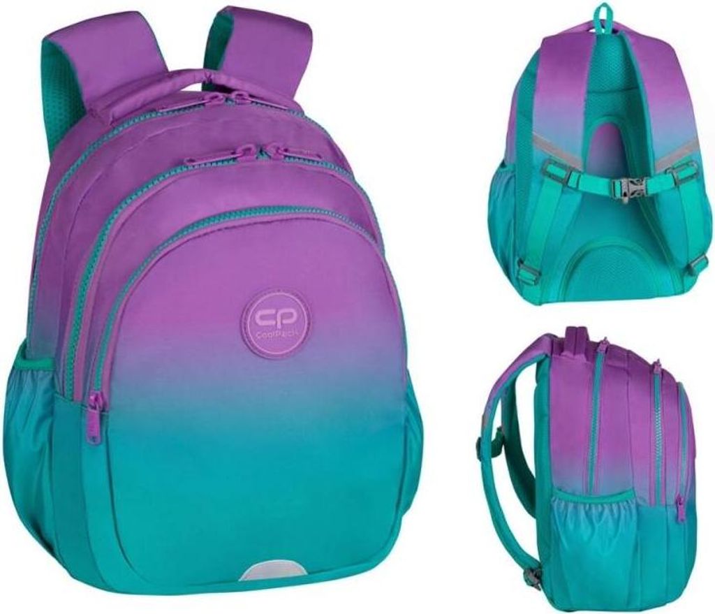 CoolPack Jerry Schulrucksack Gradient Blueberry Türkis Lila Produktbild 