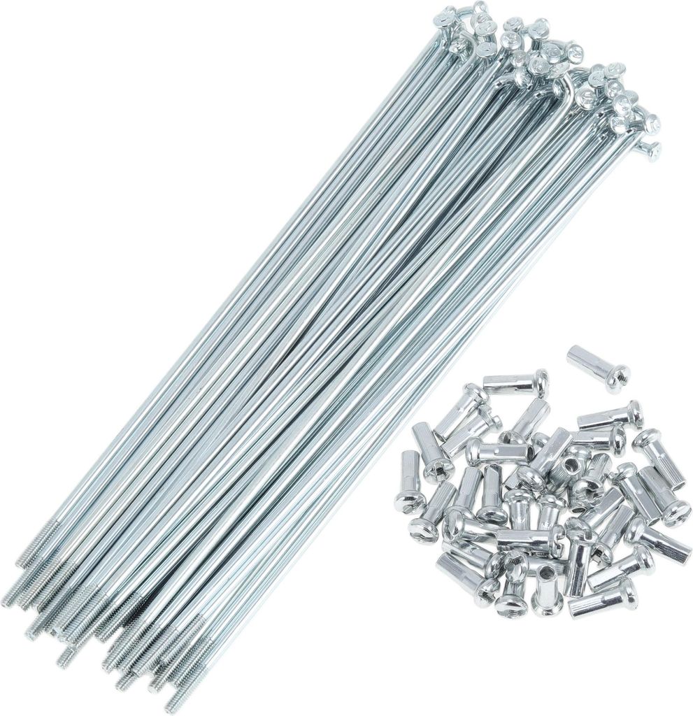 36 Set 13G Fahrradspeichen 141mm Fahrradrad Speichen Verzinkter Kohlenstoffstahl Silberton