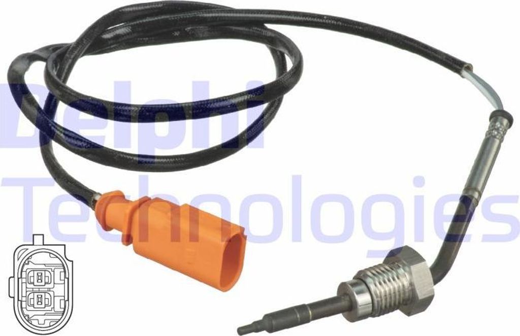 DELPHI TS30087 Abgastemperatursensor OE 03P906088D kompatibel mit Polo 6R, Roomster, Fabia, Ibiza
