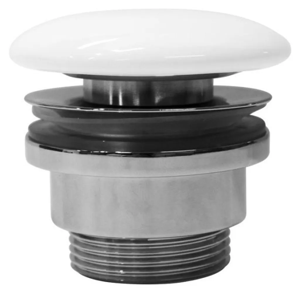 Bonde de lavabo fixe Sapho GSI en céramique blanche et laiton - PVC11