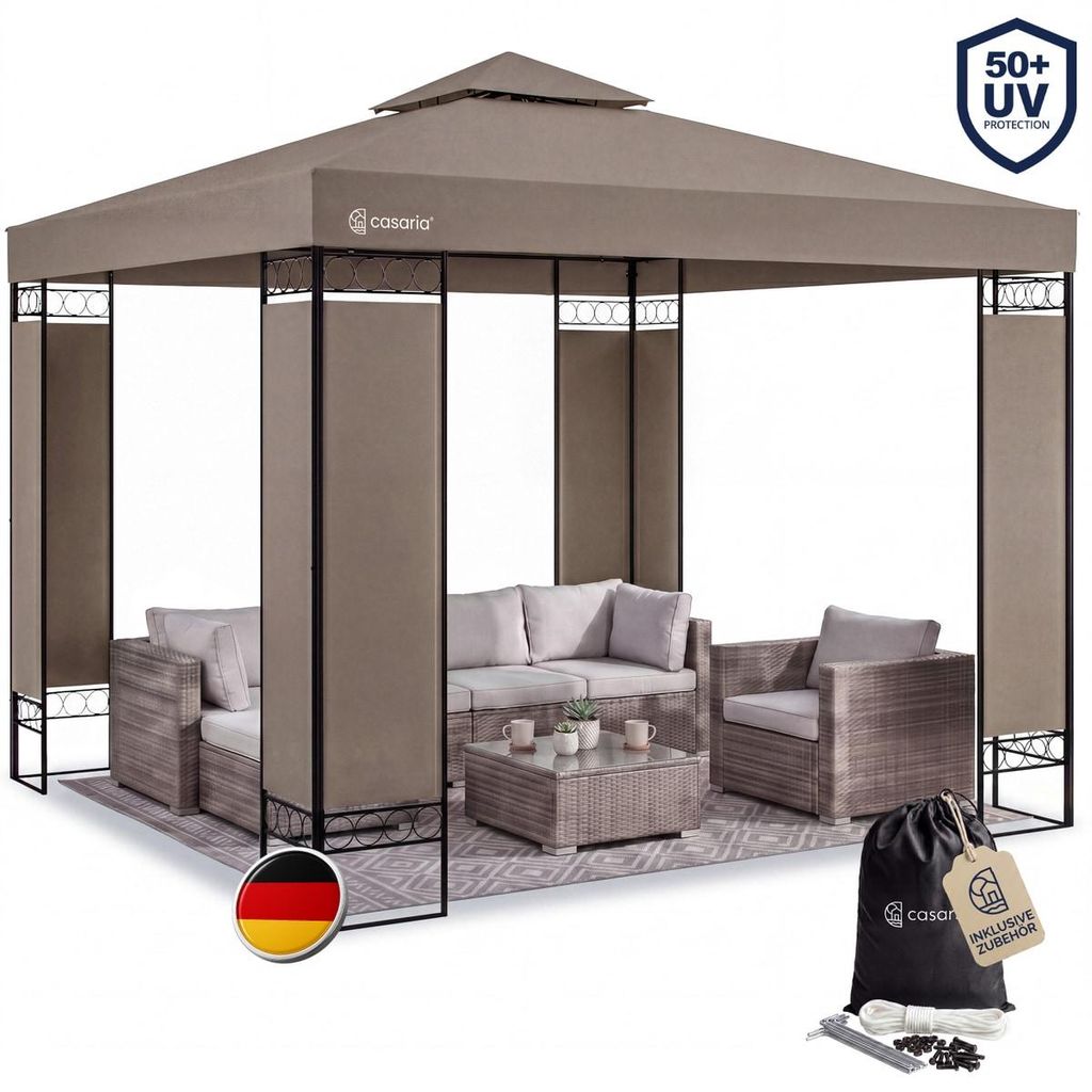 Casaria Gazebo Lorca Padiglione 3x3m in Metallo Resistente Immagine del prodotto 