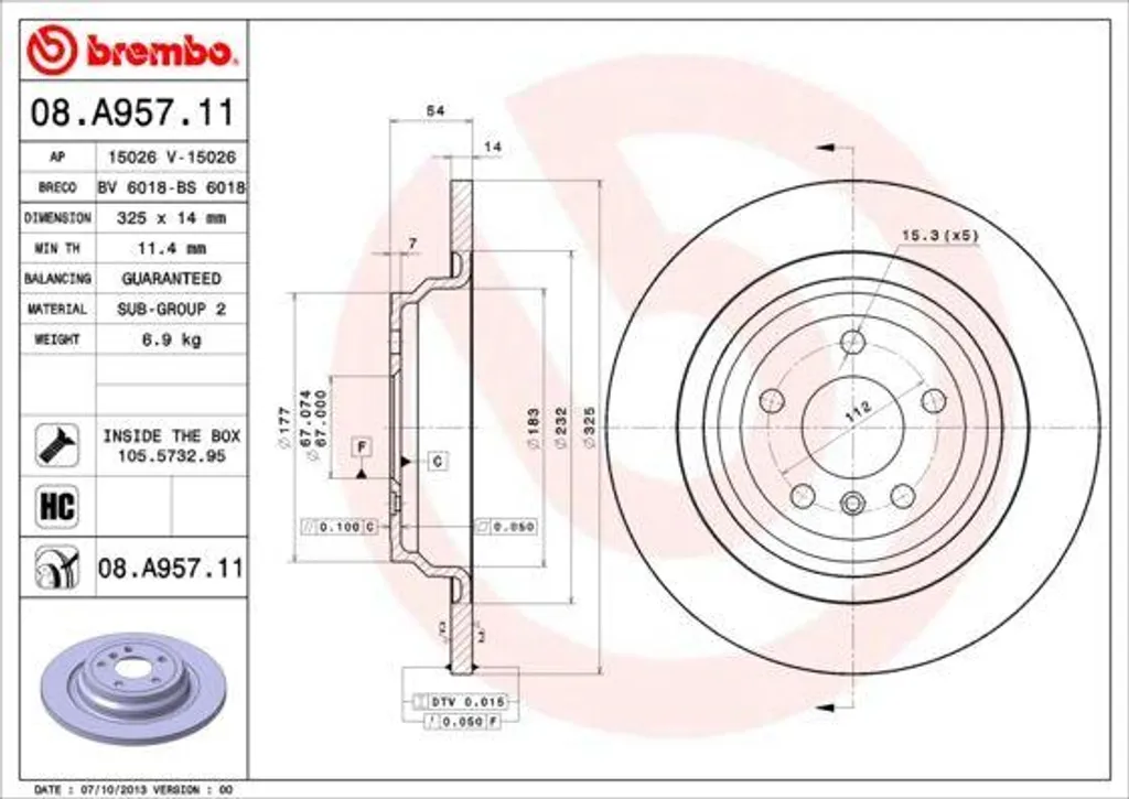 Disque de frein Brembo anti-vibration pour Mercedes Classe M et GLE