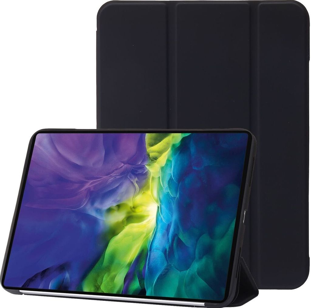 Mobigear Tri-Fold Gel iPad 10 (2022) Hülle TPU,Kunstleder Klapphülle - Schwarz