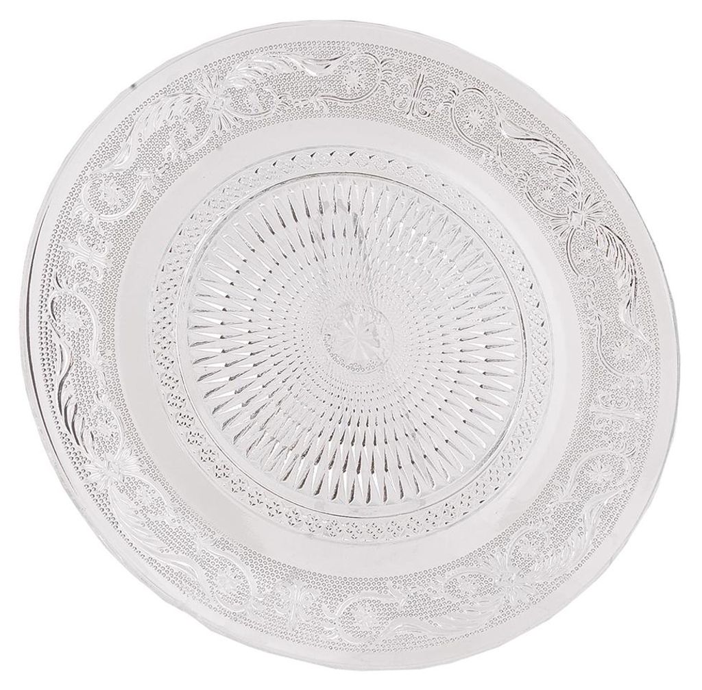 Piatto da portata Clayre & Eef Ø 25 cm in vetro Immagine del prodotto 