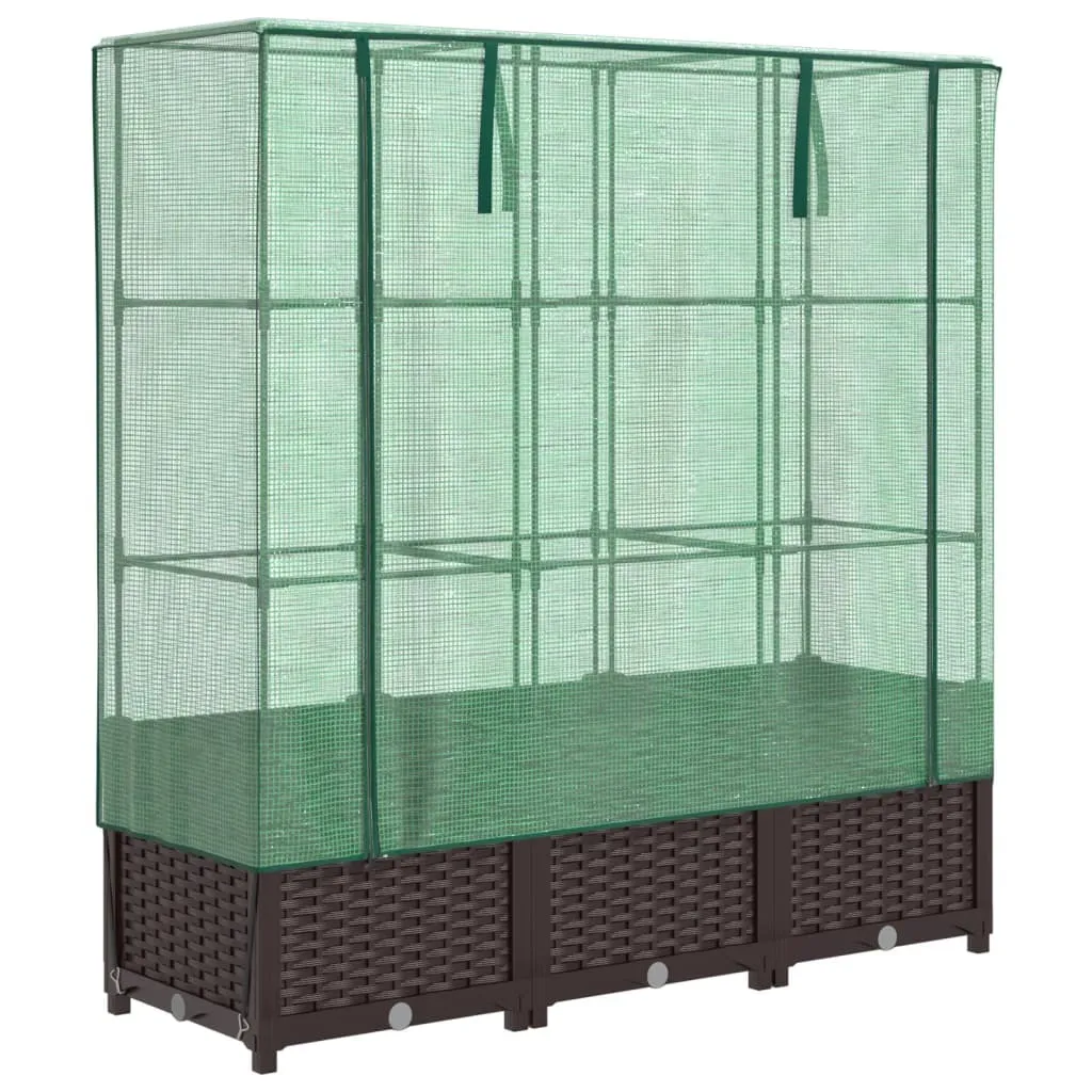 Orto sul Balcone vidaXL: Letto Rialzato con Serra Rattan 120cm