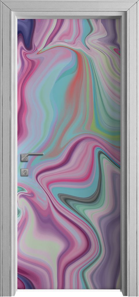 Tür Selbstklebende 80x210 cm Türfolie Türtapete Klebefolie - Farbig Mosaik Abstrakt
