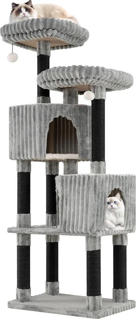 Arbre à Chat pour Grands Chats 156 cm - Idéal pour Griffer et Dormir