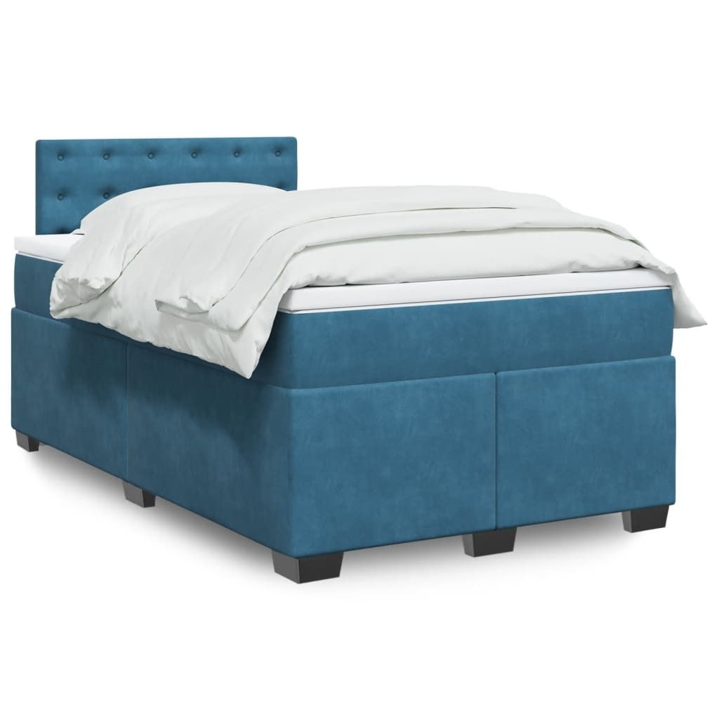 Maison Exclusive - Boxspringbett mit Matratze Dunkelblau 120x200 cm Samt