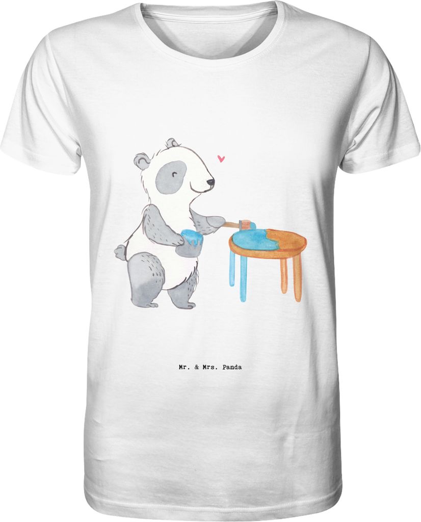 Mr. & Mrs. Panda T-Shirt Panda Möbel restaurieren Größe XL - Weiß - Geschenk, Herren, Handwerk, Männer-T-Shirt, Antike, mit Spruch, Tshirt, Re...