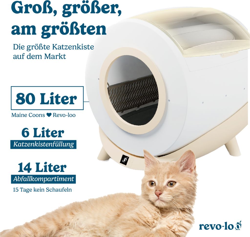 Revo-loo One - Automatische Selbstreinigende Katzentoilette Produktbild 7