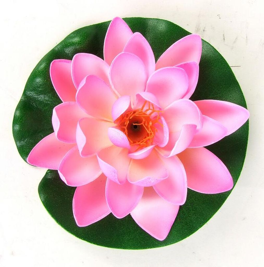 12x Künstliche Wasserlilie Schwimmende Seerose Garten Dekoration Teich Blumen