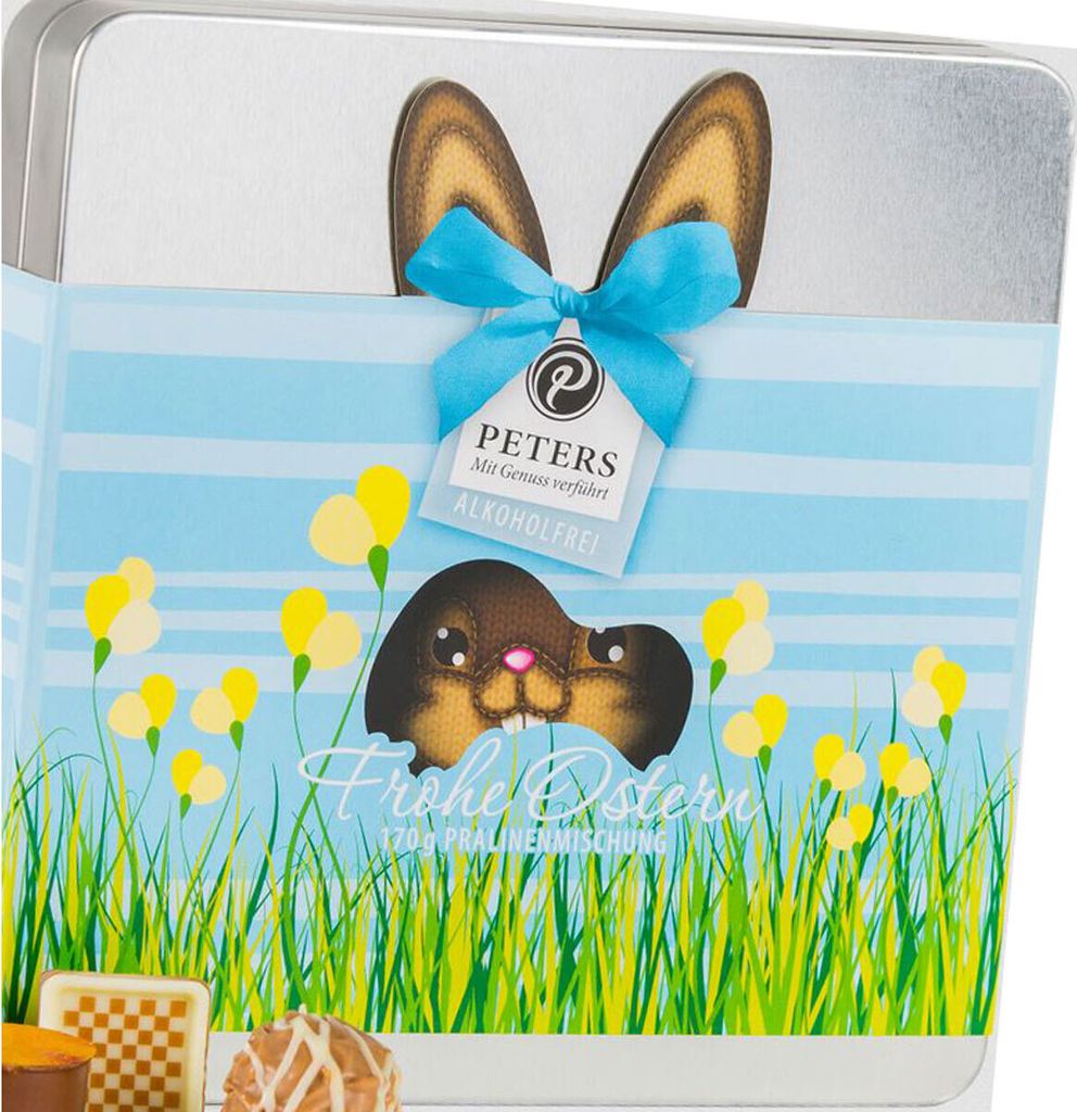 Peters Osterdose mit 14 alkoholfreien Pralinenkreationen 170g