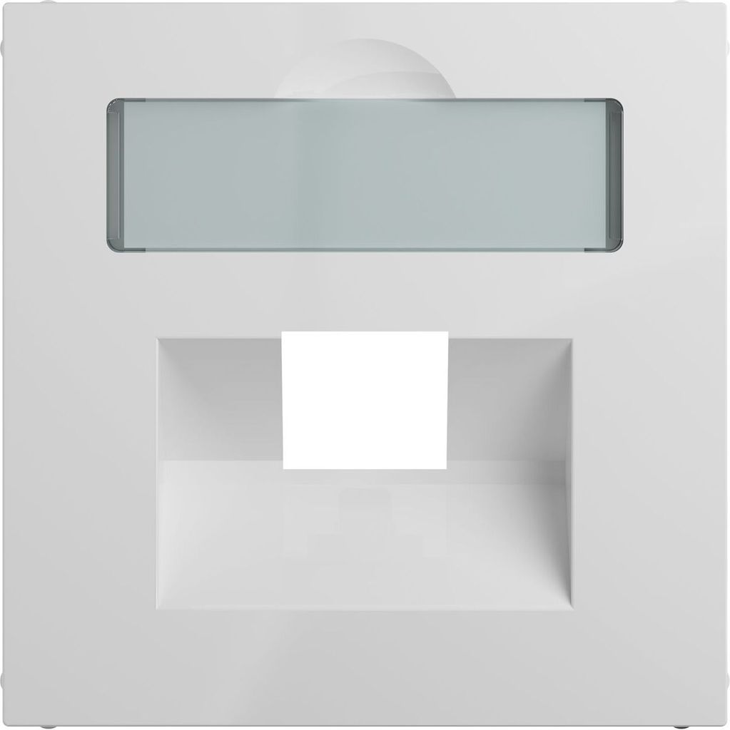 Legrand SEANO Abdeckung 1x RJ45 für Datendosen von Metz, Telegärtner und Rutenbeck, inkl. Beschriftungsfeld, Ultraweiß, 765158