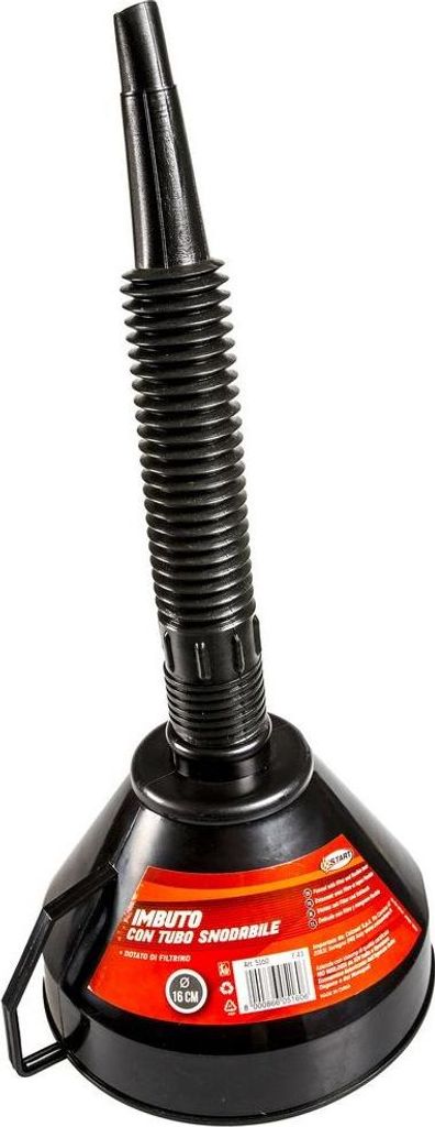 START Trichter mit flexiblem Schlauch + Filterdurchmesser 16 cm