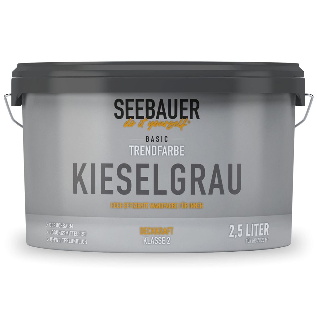 SEEBAUER diy Trendfarbe Hellgrau 2,5L (No. T03 Kieselgrau) Produktbild 