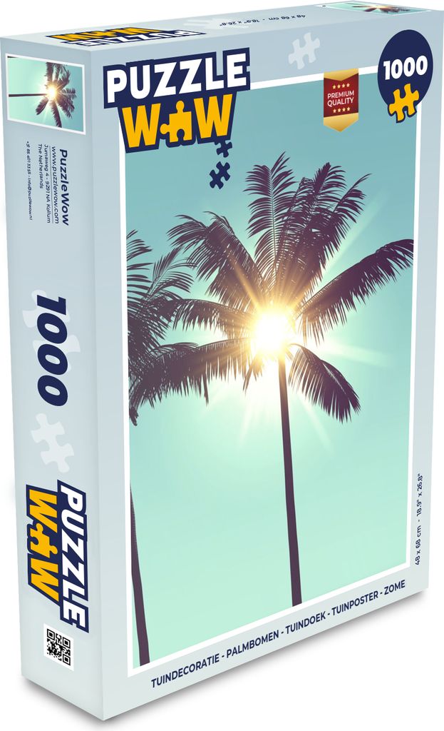 MuchoWow Puzzle 1000 Teile Palmen - Sommer - Sonne - Spielzeug - Alt und Jung - Spiele - Puzzeln