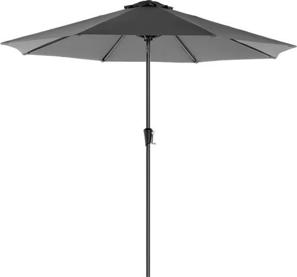 Parasol inclinable gris UPF 50+ : protection solaire maximale 3m