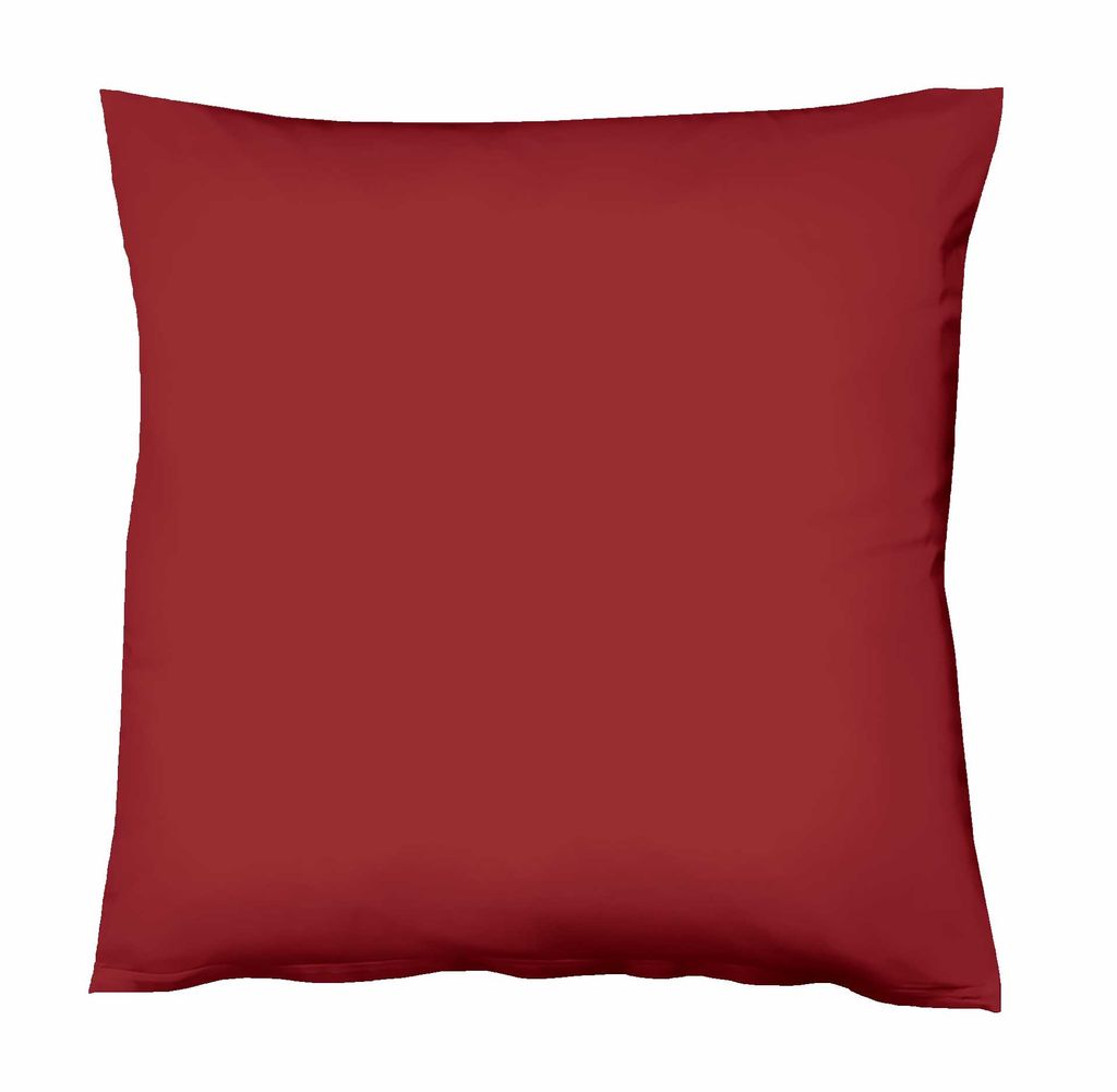 liebling Kissenhülle Interlock Jersey 80 x 80 cm, Farbe bordeaux rot, Kissenbezug aus 100% Baumwolle, edler Glanz, waschbar 60 Grad