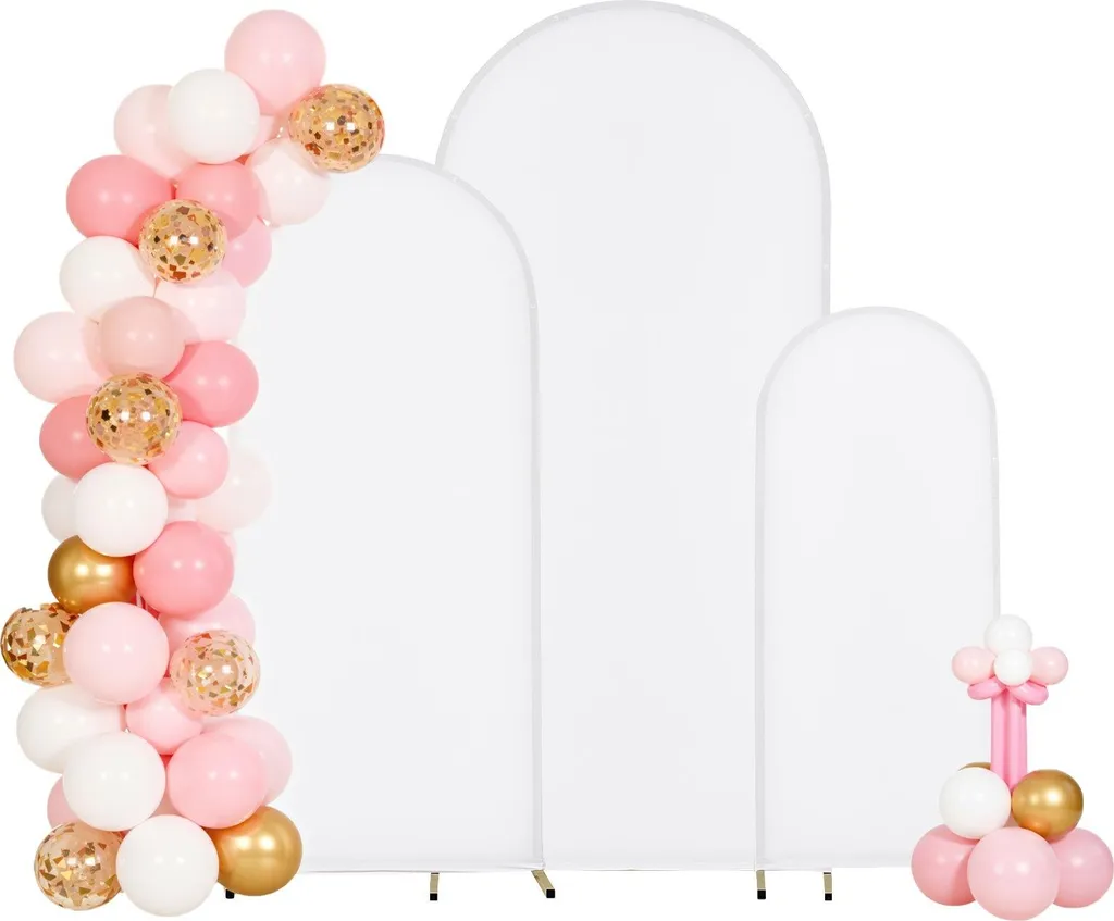 Arche de cérémonie pour décoration mariage et anniversaire lot de 3 or