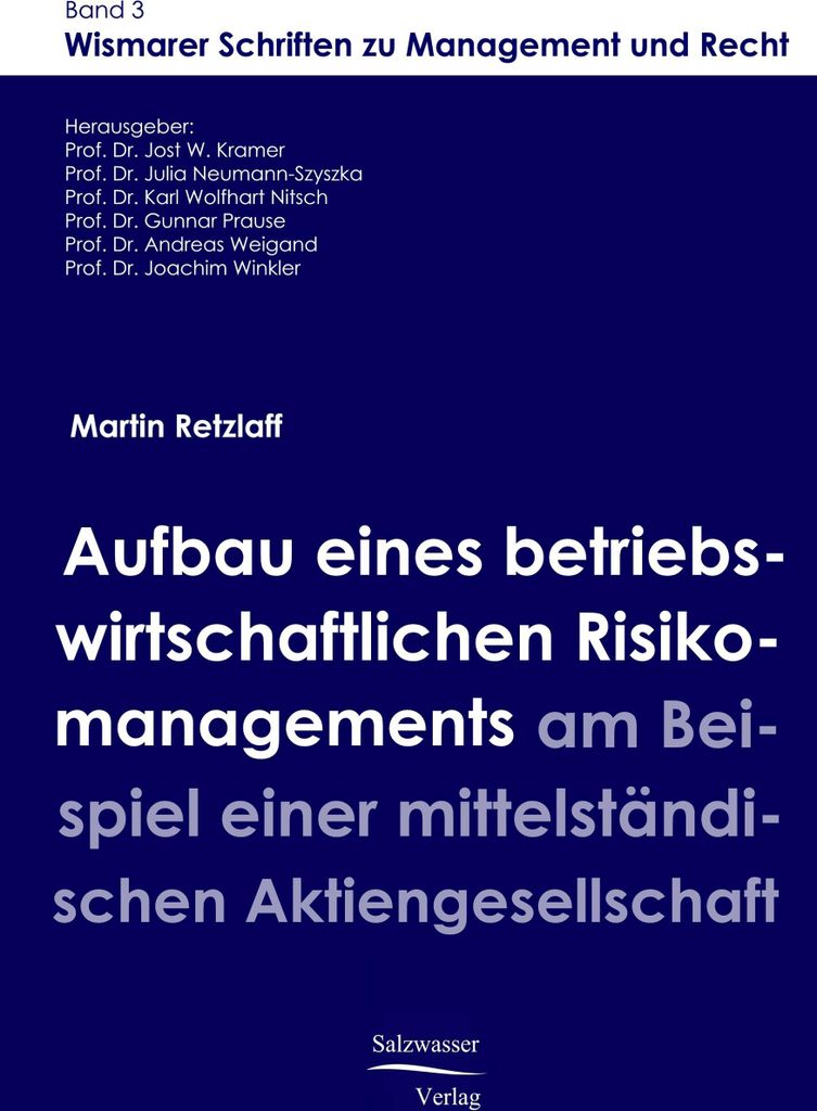 Aufbau eines betriebswirtschaftlichen Risikomanagements am Beispiel einer mittelständischen Aktiengesellschaft