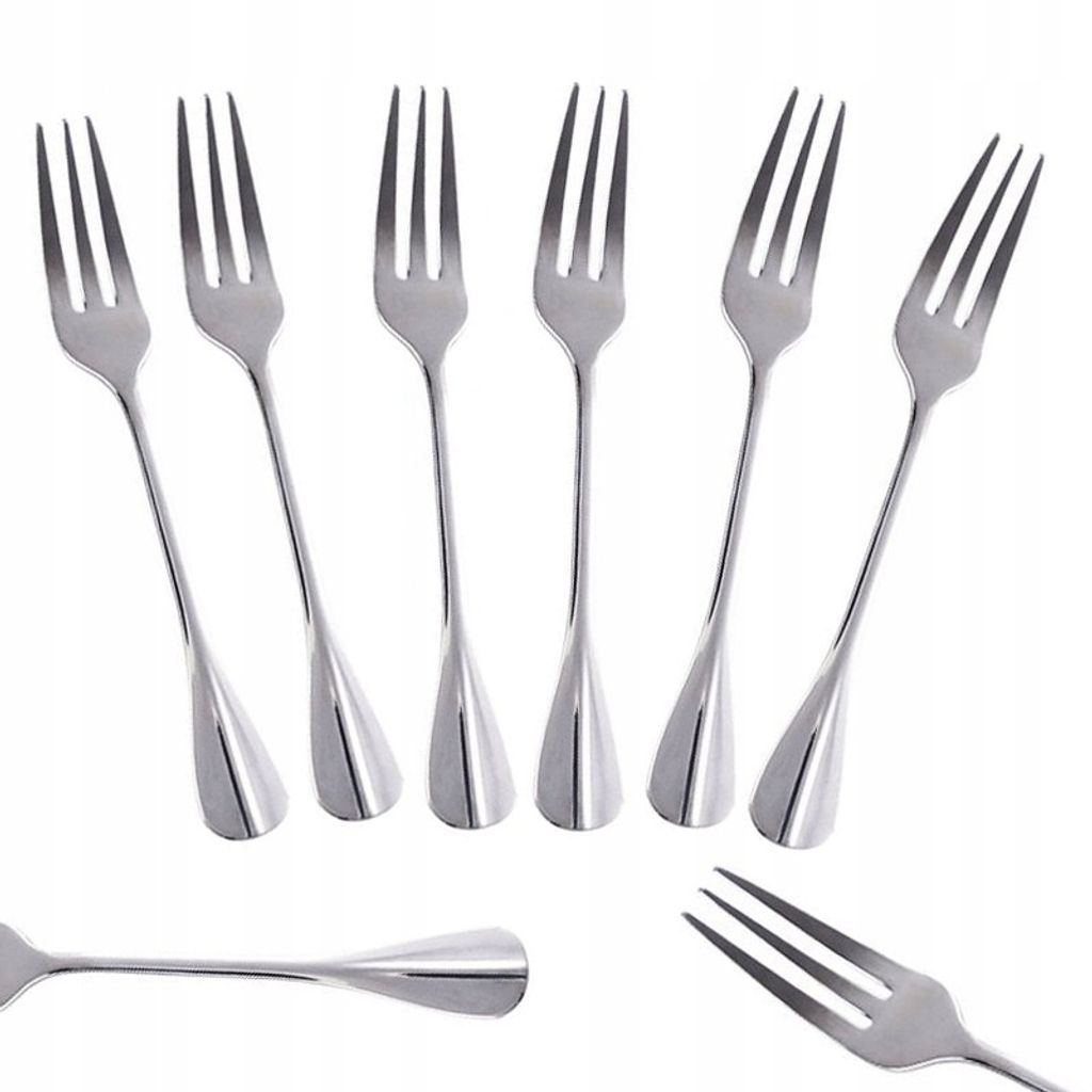 12 Stück Dessertgabeln Edelstahl - Elegante Kuchengabeln Für Party & Feiern