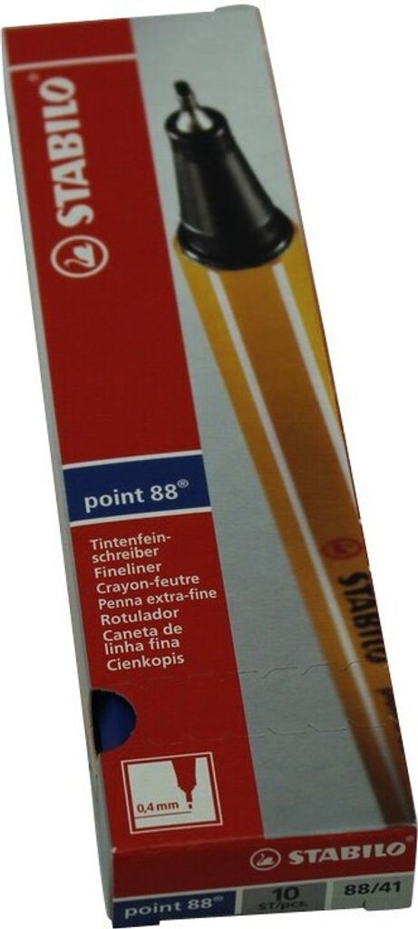 Fineliner - STABILO point 88 - 10er Pack - blau Produktbild 