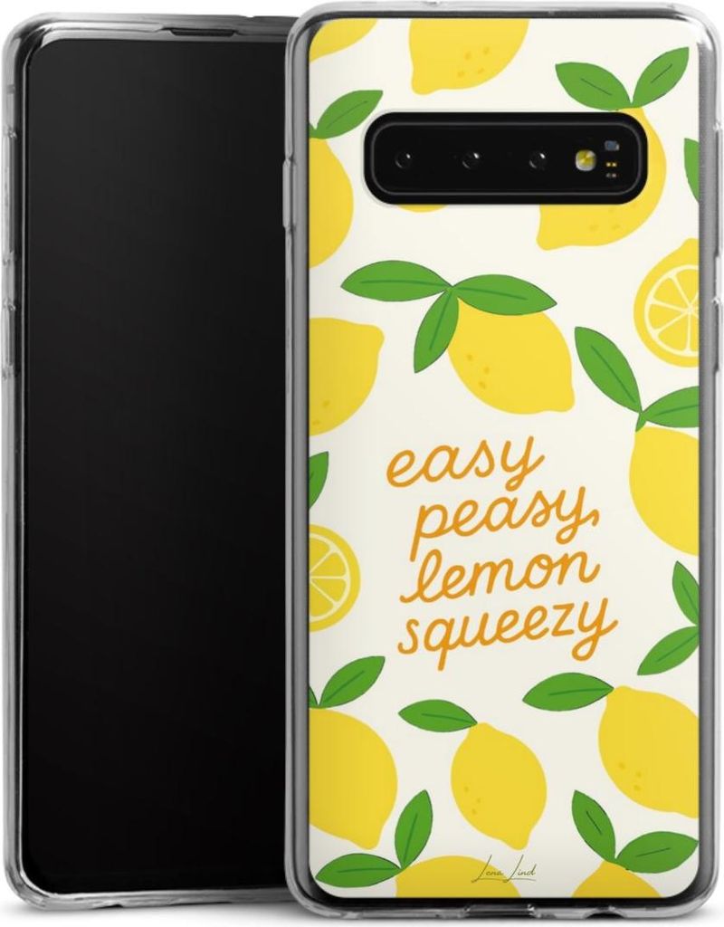 DeinDesign Slim Hülle für Samsung Galaxy S10 Silikon Case Ultra Dünn Handyhülle Statement Zitrone Spruch