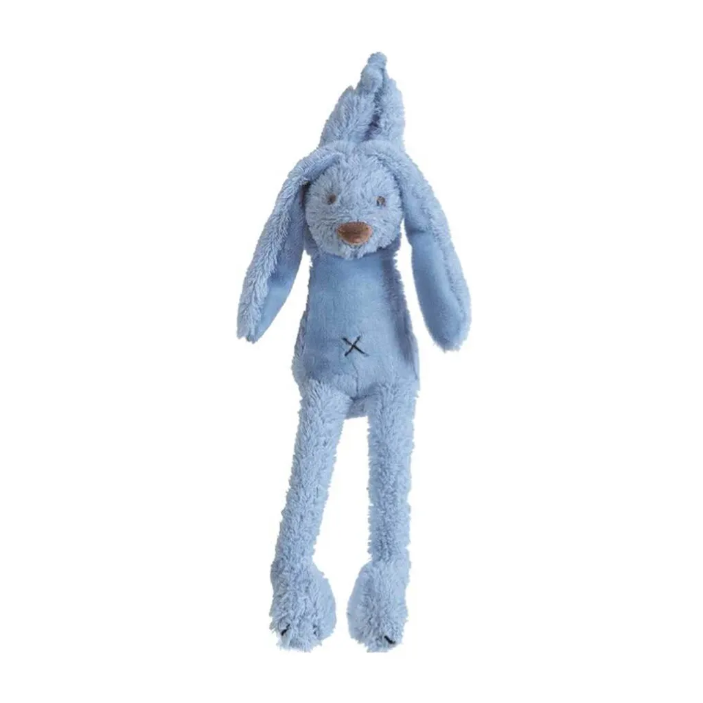 Boîte à Musique Lapin Richie Bleu Ciel en Peluche Ultra Douce 25cm