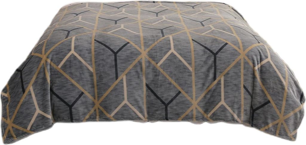 Decke 160x200 Dekorativ Geometrisch Grau Produktbild 