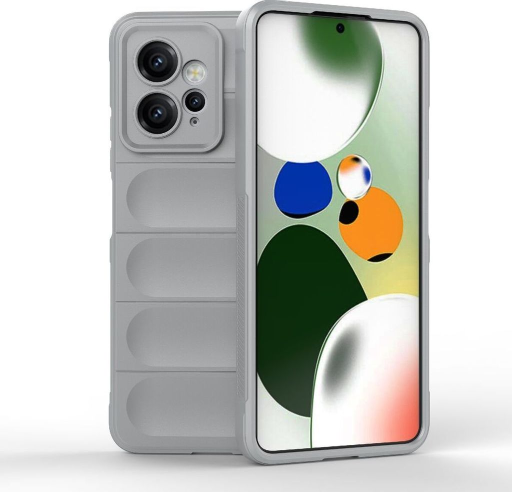 Mobigear Bumpy Xiaomi Redmi Note 12 Hülle Flexibles TPU Backcover - Grau