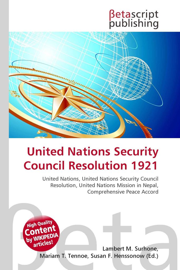 United Nations Security Council Resolution 1921