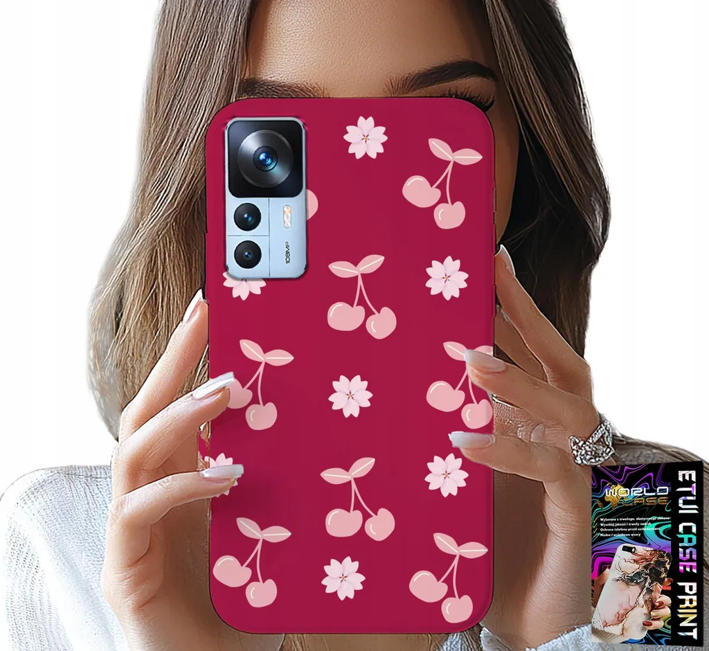 Custodia Protettiva Xiaomi 12T / 12T Pro Cherry Bordeaux Lamina Gold