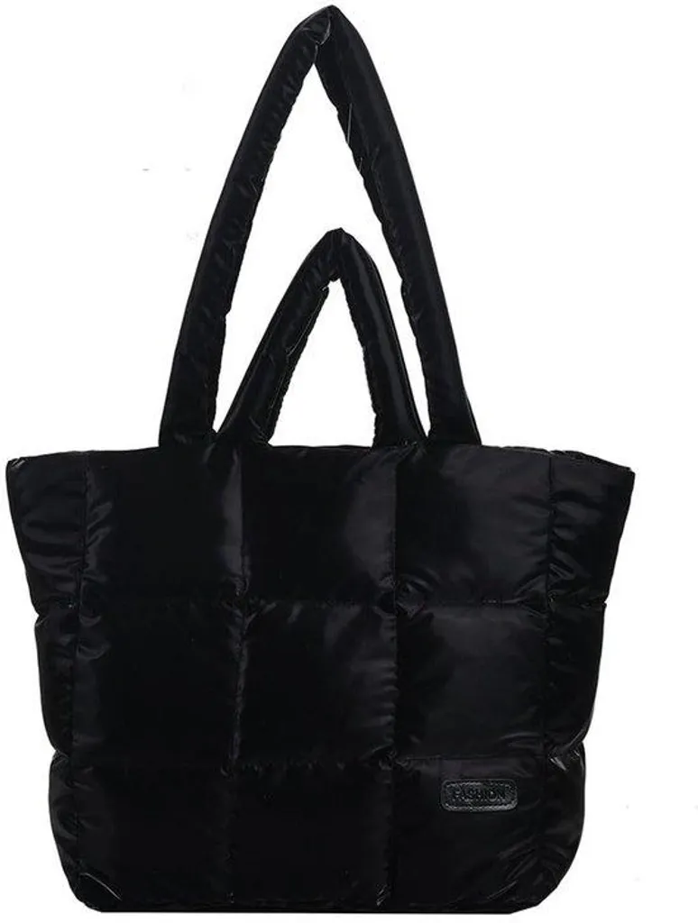 Sac à provisions matelassé noir zippé fini les objets qui tombent