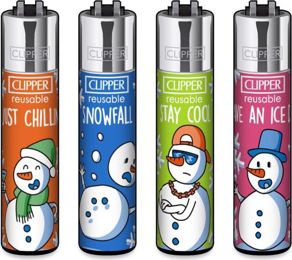 Clipper Micro Feuerzeuge 4er Set: Winter Sentences