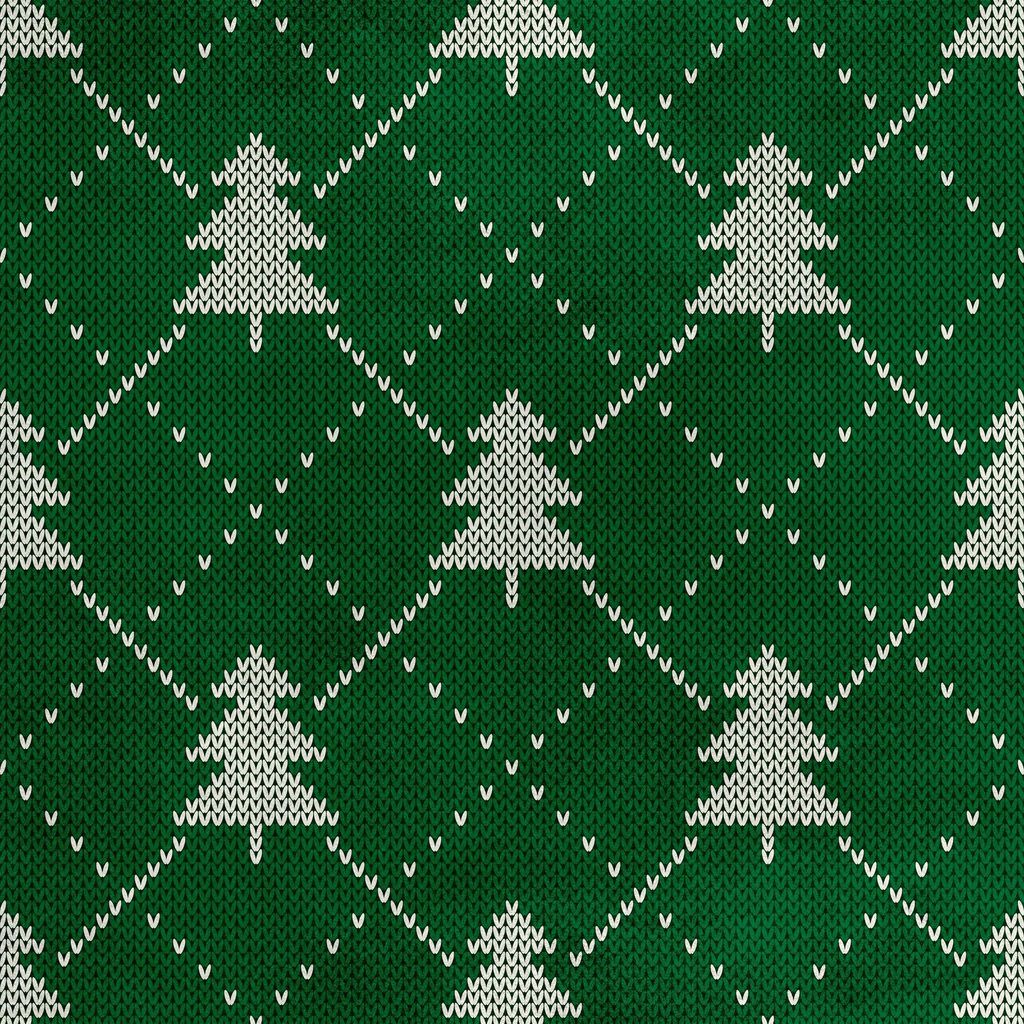 Royal Samt Stoff Polyester Zum Nähen - Motiv weiße Weihnachtsbäume