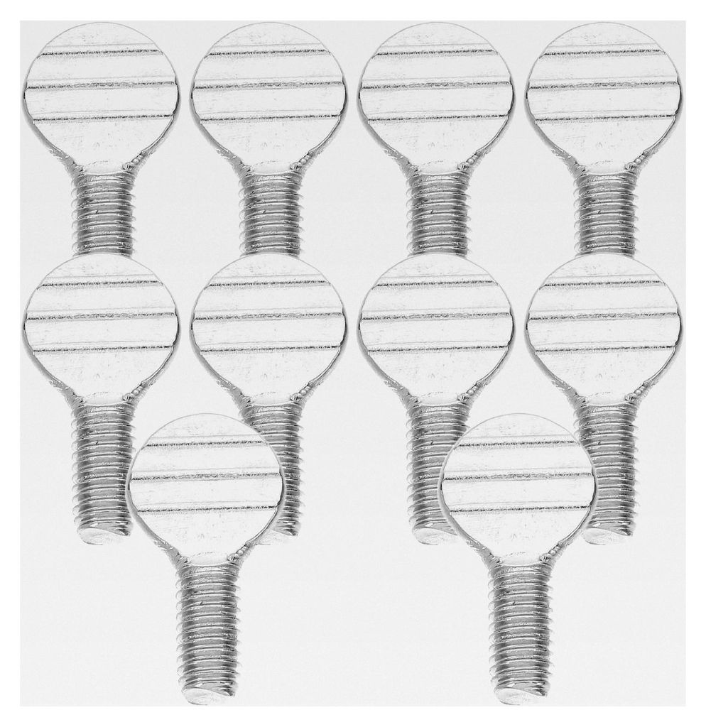 10 Stück Edelstahl Rändelschrauben für Grillspieße und Heißluftfritteusen Zubehör rostfrei und kompakt