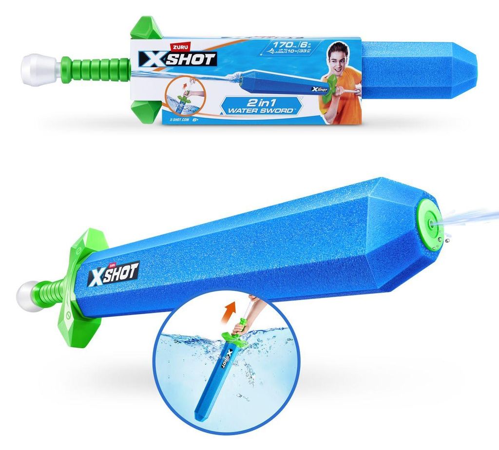 X-Shot Water Warfare Foam Sword Blaster S1, 2in1 Open Box, Image du produit 