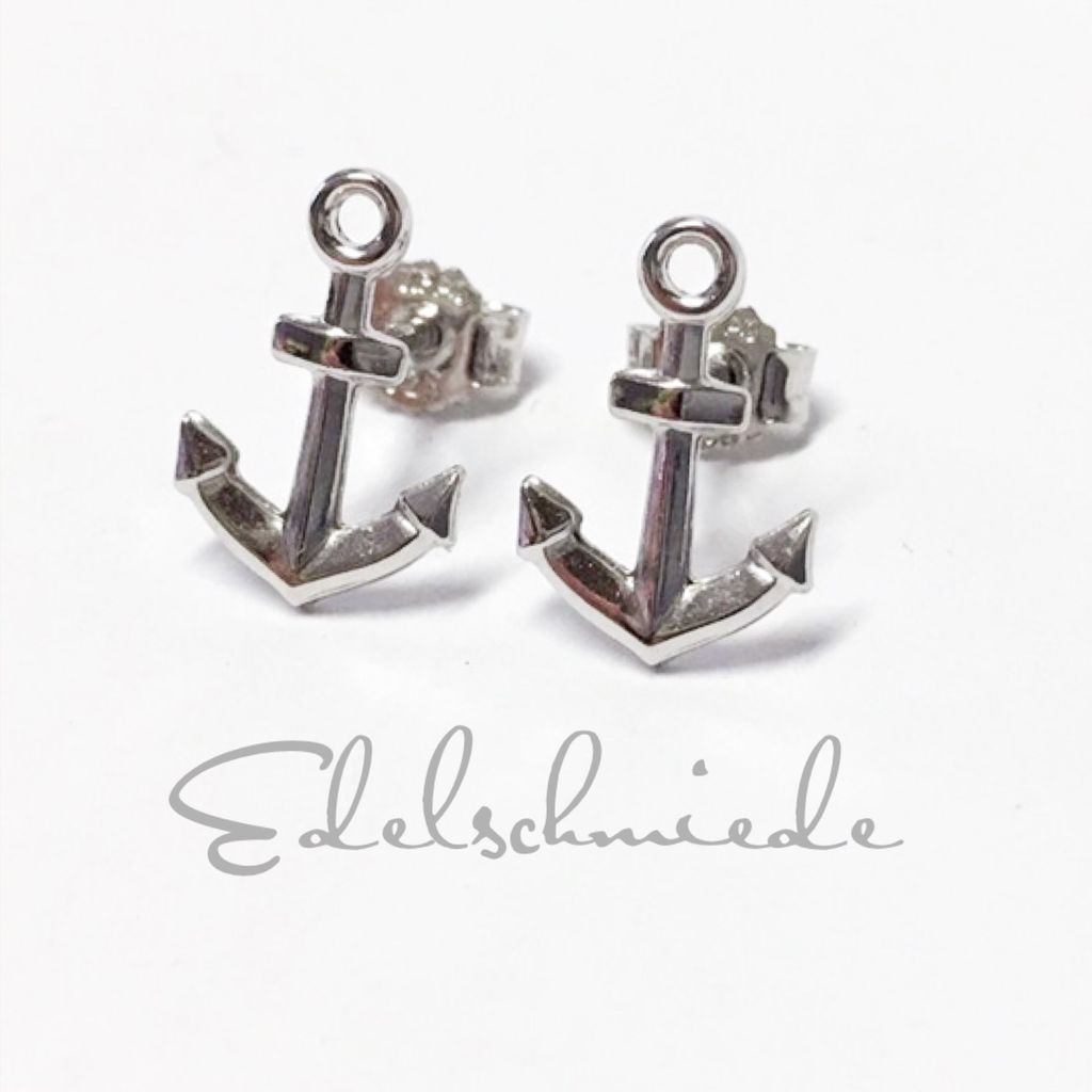 Edelschmiede925 maritime Ohrstecker Anker 925/- Silber Produktbild 