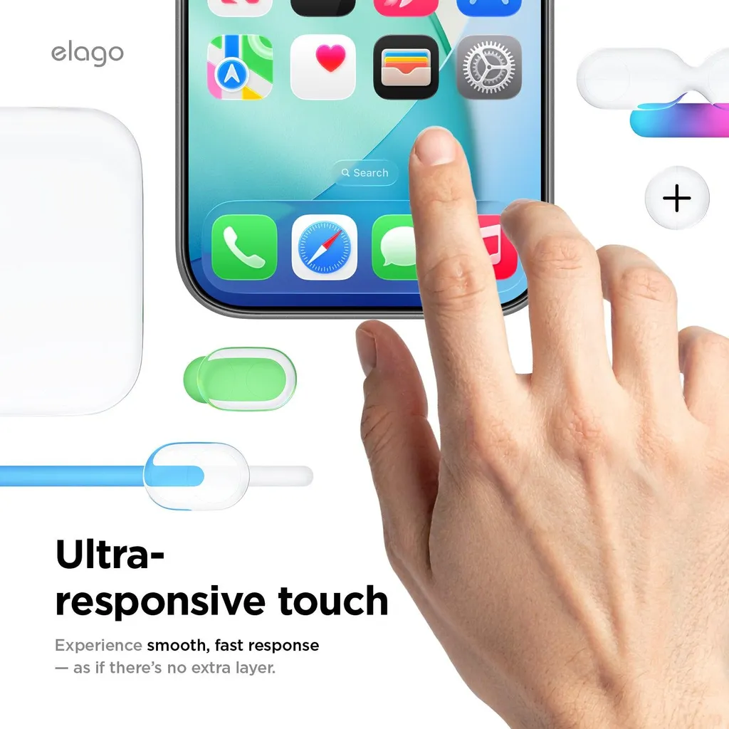 Verre blindé iPhone 17 Pro Elago 9H : protection d'écran anti-rayures - 3