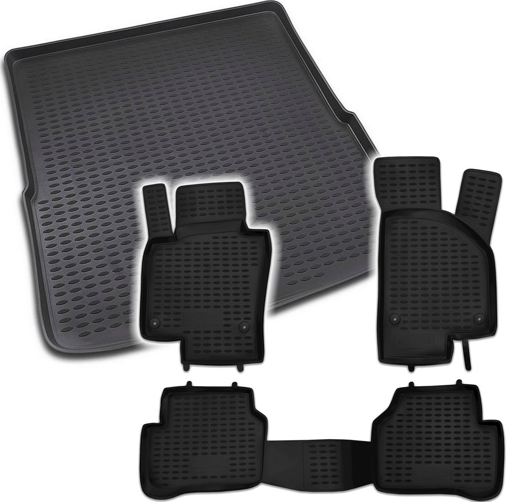 Gummi Kofferraumwanne + Fußmatten Set für VW Passat 3C Variant, Bj. 9/2005-2011