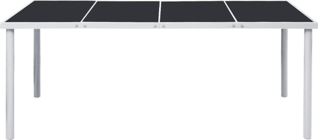 vidaXL Gartentisch 190x90x74 cm Schwarz Stahl Produktbild 